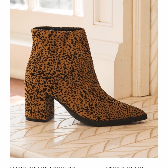ππ π Camel Black Leopard Ankle bootie - Picture 2 of 8